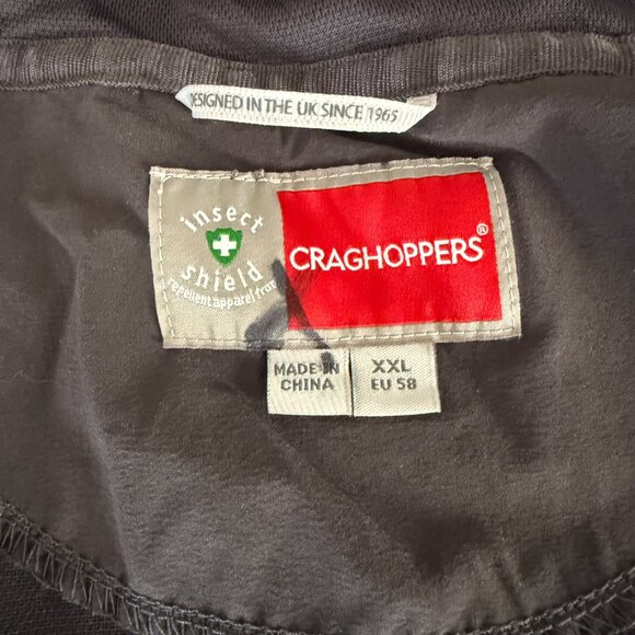 Craghopper Insect Shield Lightweight Zip up Hoodie Jacket Men's Size XXL Gray - Picture 8 of 8
